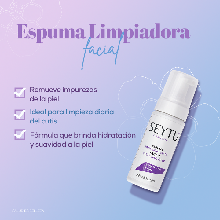 Espuma Limpiadora Facial Con Aloe Vera